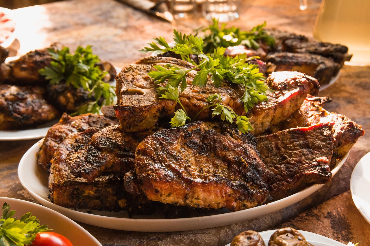 Steakhouse & BBQ: the banner photo of its sample QR menu