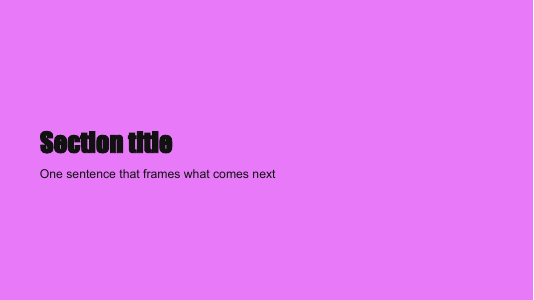 Agency magenta slide