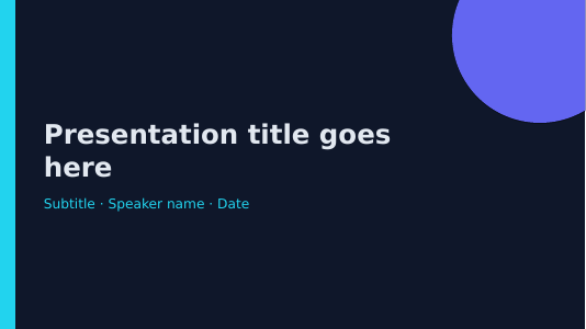 Dark tech first slide
