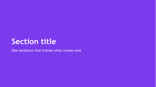 Startup violet slide